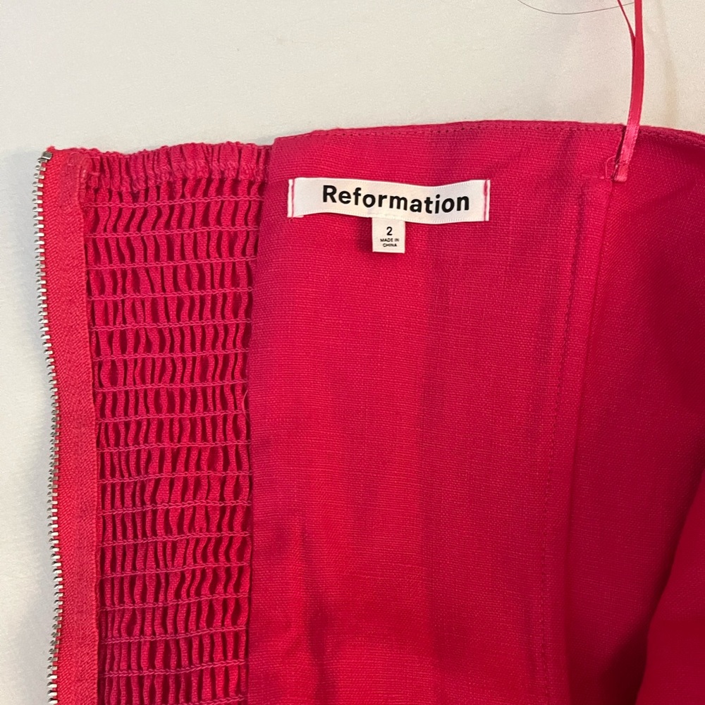 Reformation hot pink/fuchsia midi tube dress - Picture 4 of 4